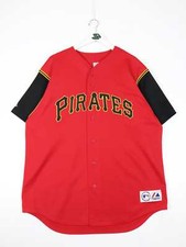 Pittsburgh Pirates Baseball Jersey Mens 2X Red  Majestic Athletic