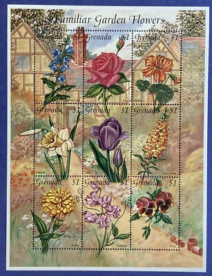Familiar Garden Flowers 1996 Stamps from Grenada MNH - Image 1 of 4