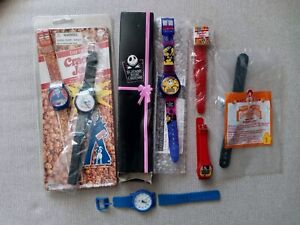 Vintage Novelty Watch Lot (7), Cracker Jack, Disney, Pillsbury, McDonald's 
