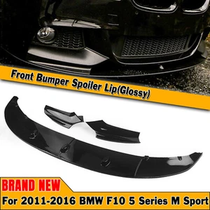 Front Bumper Spoiler Lip For 2011-2017 2012 2013 BMW F10 5 Series M Sport Black - Picture 1 of 12