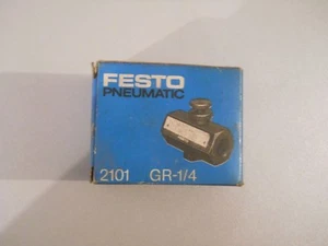 VÁLVULA DE RETENCIÓN DE ESTRANGULAMIENTO FESTO GR-1/4 #2101 - Imagen 1 de 1