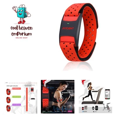 Brazalete Monitor de Ritmo Cardíaco, Bluetooth ANT+ Sensor Óptico de Ritmo Cardíaco Brazalete... - Imagen 1 de 4