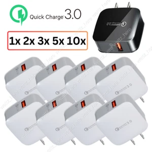 18W Fast Charge QC3.0 USB Quick Wall Charger Adapter Plug For iPhone/Samsung LOT - Picture 1 of 14