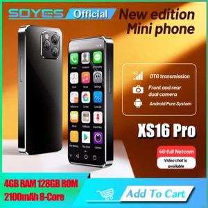 SOYES XS16 Pro 4'' Mini Smartphone 4GB RAM 128GB ROM Android 10.0 Octa-core NFC - Picture 1 of 19