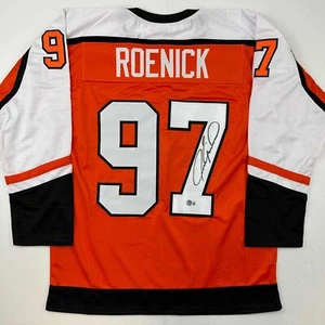 Autographed/Signed Jeremy Roenick Philadelphia Orange Jersey Beckett BAS COA - Picture 1 of 4