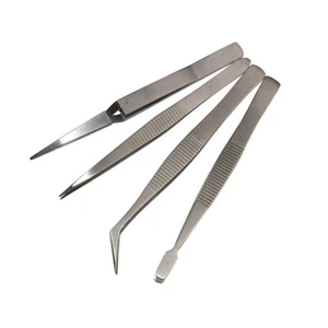 4 Pcs Nail Repair Tweezers Set Curved Craft Tweezers, Precision Crafting Kit - Picture 1 of 11
