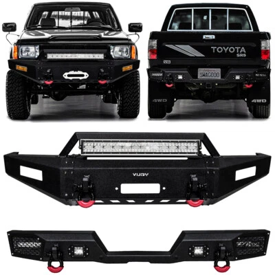 Vijay For 1989-1995 Toyota Pickup Front or Rear Bumper w/ LED Light and D-Rings - Image 1 of 4