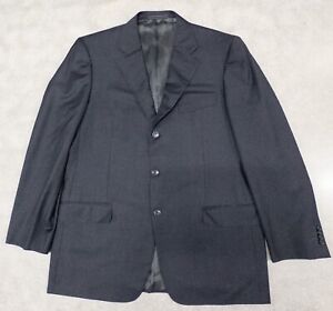 Ermenegildo Zegna Suit Blazer Jacket Coat Mens 42R Black Wool Single Breasted