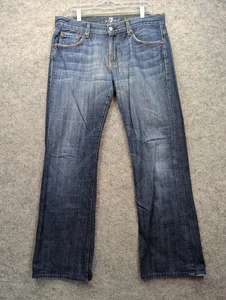 Pantalones de mezclilla 7 For All Mankind para hombre 34 x 31 lavado medio corte boot elástico EE. UU. - Imagen 1 de 16