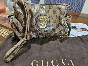 GUCCI Crystal Monogram Hysteria Clutch Wristlet + Certificate of Authenticity - Picture 1 of 24