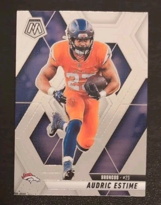 Audric Estime #208 2025 Panini Mosaic Base Card Denver Broncos - Image 1 of 3