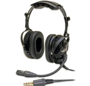 Asa Air Classics HS-1A Aviation Headset Two-Prong Plug Black Pilot - Bild 1 von 3