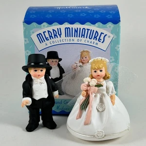Madame Alexander Bride and Groom 1998 - Juego de estatuillas Hallmark Merry Miniatures - Imagen 1 de 11
