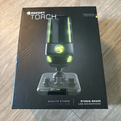 ROCCAT Torch USB Microphone with 24-Bit Studio-Grade Audio and RGB Lighting - Image 1 of 4