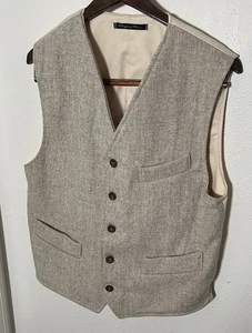 LE LABOUREUR Made in France Mens US Size 38 Pure Wool Tweed Vest Gilet Heritage - Picture 1 of 14