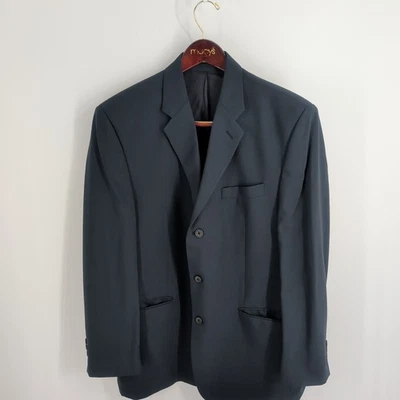 Blazer Abrigo Clásico Azul Marino 44R Alfani Macys Tienda Para Hombre Solapa Cuello Muescas Foto 1 de 4