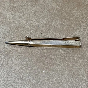 Swank Vintage Small 3” Gold-Tone Mechanical Pencil with Pocket Clip/Tie Clasp - Picture 1 of 3