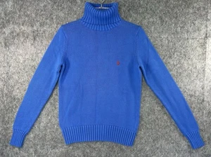 Ralph Lauren Sport Sweater Women's Medium Blue Knit Turtleneck Pullover - Picture 1 of 9
