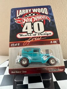Hot Wheels Larry Wood 40 Years of Design A-OK #1/6 Real Riders Tires E2 - Picture 1 of 1