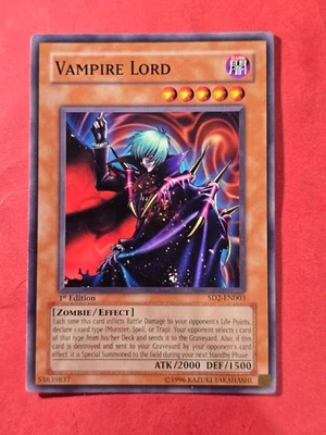 2005 Yu-Gi-Oh! SD: Zombie Madness 1st Edt #SD2EN003, Vampire Lord, cd1 - Image 1 of 3