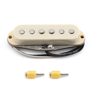 Pastilla de cuello crema bobina única enrollada a mano FLEOR Vintage Alnico 5 para guitarra ST - Imagen 1 de 6
