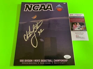 Christian Laettner DUKE 1990 NCAA Final Four Program Magazine Signed Auto JSA - Picture 1 of 3