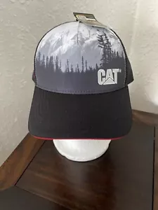 CAT Black/White/Red Trucker Hat One Size - Picture 1 of 6