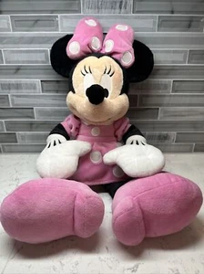 Peluche Disneyland Minnie Mouse rosa vestito a pois e fiocco alto 18" vintage - Foto 1 di 10