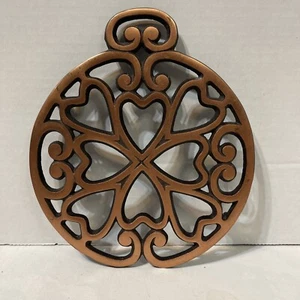 Pampered Chef Trivet 2938 Round-Up from the Heart 2007 Copper Finish EUC - Picture 1 of 11