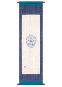 Kyoto Hangin Rolle Kakejiku Wandteppich Handbemalung UTSUWA Geschirr Made in Japan - Bild 1 von 6