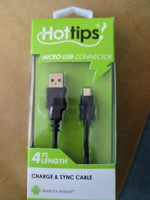 Hottips Elite Premium Charge & Sync Cable 4Ft. Micro USB Connector - Image 1 of 4