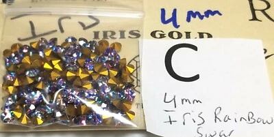 Vtg Crystal 4mm Swarovski Rhinestone Point Back Glass Jewelry Craft Repair #2010 - Image 1 of 3