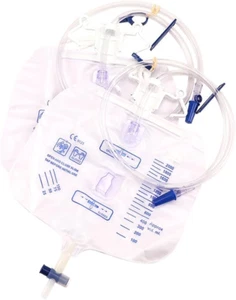5 Packs Urinary Drainage Bag with Anti-Reflux Chamber, Adult Urine Bag with 2... - Picture 1 of 12
