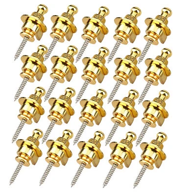 20X Alça de Baixo para Guitarra Bloqueio de Segurança Alça de Metal Fechaduras Botão de Metal - Imagem 1 de 4