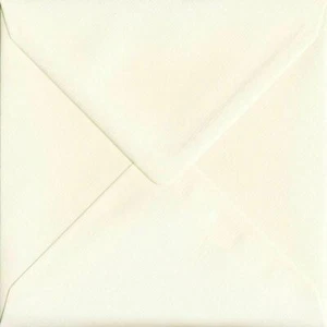 Magnolia 130mm x 130mm Gummed 110gsm Square Cream Embossed Envelopes - Picture 1 of 2
