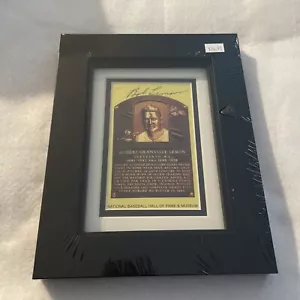 Bob Lemon Autographed Gold HOF Plaque. Beautifully Framed And Matted - Picture 1 of 4
