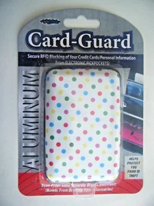 Aluminum Card Guard Secure RFID Blocking Credit Card Holder White & Multi New - Picture 1 of 2