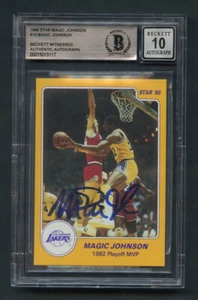 Star Magic Johnson #10 1986 automático BGS 10 gemas como nuevo - Imagen 1 de 2