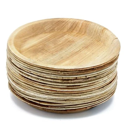 Arecanut Leaf Plate Dish Eco-friendly 100% Natural recycle handmade Dishes 5pcs - Image 1 of 3