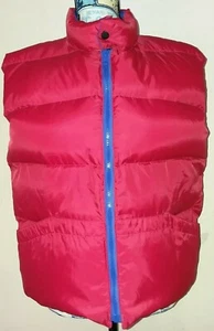 Vintage 1970/80s Weather Breaker Reversible Bubble Vest Red&Blue - Picture 1 of 4