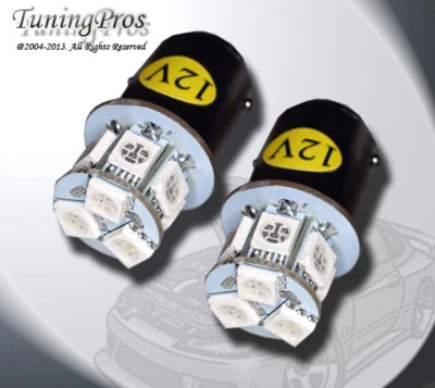 Parking Light 1157 9 SMD Yellow LED Bulbs (Set of 2, 1 Pair)  1034 2040 2397 - Image 1 of 3