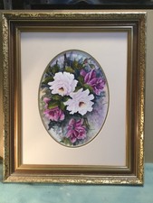 Signed L Aikman Framed Artwork Titled Roses 