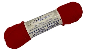 Yarn Scarlet Sport Yarn Columbia Minerva Lot AH Color 2211 Princessa 10% Mohair - Picture 1 of 4