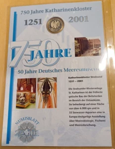 Numisblatt 2/2001 750 Jahre Katharinenkloster Stralsund - Bild 1 von 2