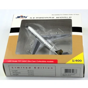 1:400 WittyWings B707-300 N7322S Seaboard WorldDiecast Models WT4707001 aereo - Foto 1 di 12