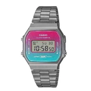 Casio Unisex Watch Vintage Digital Grey Ion Plated Stainless Steel A168WERB-2ADF - Picture 1 of 6