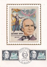 Carte FDC 1er jour Soie 1971 Jean-Robert Houdin Illusionniste Blois 2