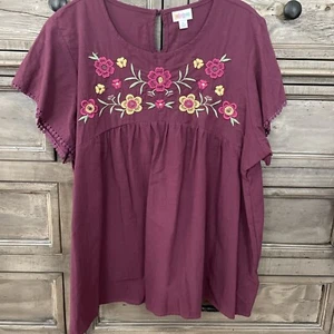 Lularoe paisley Embroidered Top Retail $54 - Picture 1 of 6