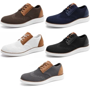 Men's Sneakers Business Oxfords Casual Walking Shoes Lightweight Mesh - Picture 1 of 31