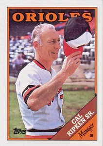 Cal Ripken Sr. 1988 Topps Baseball Card #444 Manager Mint Free Shipping - Picture 1 of 2